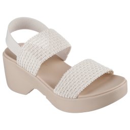 Sandale dama din material sintetic, Skechers CALI DAY 119413 OFWTOFF WHIT, alb
