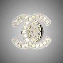 Aplica LED cu cristal Yanira 28W, 3 culori de lumina, finisaj crom lucios
