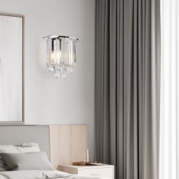 Aplica de perete Alnwick E14 crom cu cristale decorative