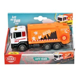 Masina de gunoi Dickie City Team 17 cm cu lumini si sunete