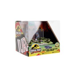 Set Jurassic Park Nano Scene cu 2 vehicule metalice die-cast