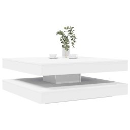 Masuta cafea rotativa 360 grade, alb 90x90x34,5 cm GartenMobel Dekor