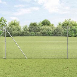 Stalp gard exterior galvanizat 10 x 1,5 m, otel argintiu, vidaXL