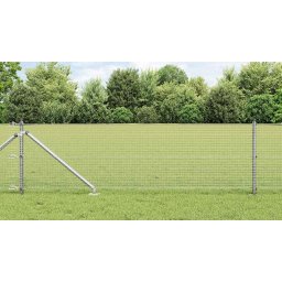 Stalp de gard zincat pentru exterior, argintiu, 50 x 0,4 m, vidaXL