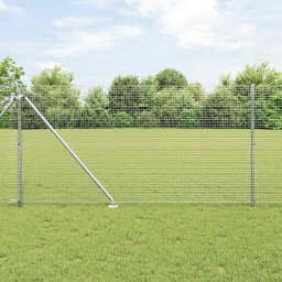 Gard metalic exterior galvanizat 50 x 1,2 m, argintiu, vidaXL