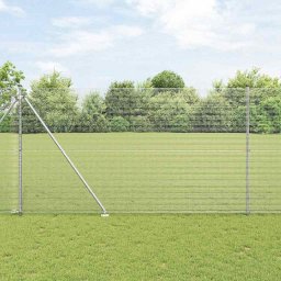 Gard de gradina din otel galvanizat 50 x 1,5 m, argintiu, vidaXL