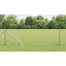 Gard metalic exterior galvanizat, argintiu, 100 x 0,4 m, vidaXL
