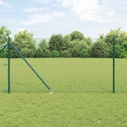 Gard exterior din otel verde 10 x 1,2 m, rezistent la intemperii