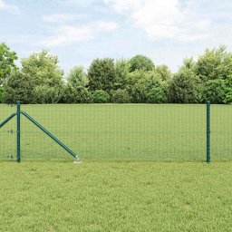 Gard exterior din otel verde, 25 x 0,5 m, plasa 12 x 12 mm, vidaXL