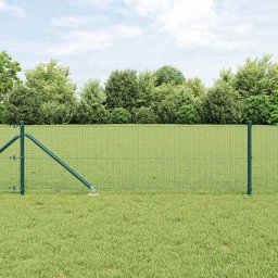 Gard exterior din otel verde 100 x 0,5 m, rezistent la intemperii
