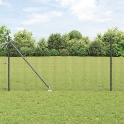 Gard exterior din otel gri 25 x 1,2 m, rezistent la intemperii