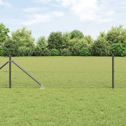 Gard exterior din otel gri, 50 x 0,4 m, rezistent la coroziune, vidaXL