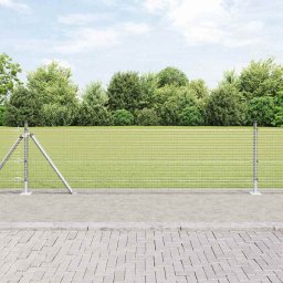 Gard exterior din otel galvanizat argintiu, 100 x 0,5 m, vidaXL