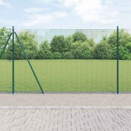 Gard exterior din otel verde 50 x 1,5 m, plasa 12 x 12 mm, vidaXL