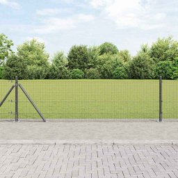 Gard exterior din otel gri 10 x 0,6 m, rezistent la intemperii, vidaXL