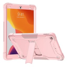 Husa + folie tableta iPad 10.2 (2019/2020/2021), Antisoc si Anti-zgarieturi, Techsuit Rugged TabShell, roz