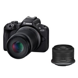 Aparat foto digital Canon EOS R50 + RF-S 18-45mm IS STM + RF-S 55-210mm IS STM Negru