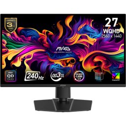 Monitor LED MAG 271QP QD-OLED X24, 26.5 inch, WQHD, 2560 x 1440, HDMI, DisplayPort, Pivot, 240 Hz, 0.03 ms, Negru