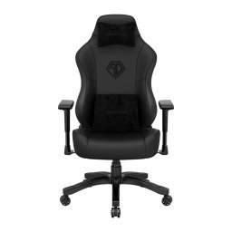 Scaun de gaming din piele Phantom 3 L negru, rotativ
