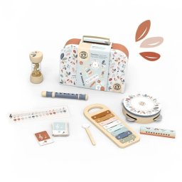 Set 5 instrumente muzicale din lemn in valiza Speedy Monkey