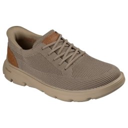 Pantofi barbati sport din material textil, Skechers ARCH FIT GARZA-OCTAV 205700 KHK KHAKI, kaki