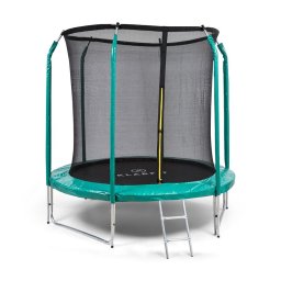 KLARFIT Jumpstarter, trambulină, 2,5 m Ø, plasă 120 kg max., 195 cm Ø zonă de sărituri (10034798)