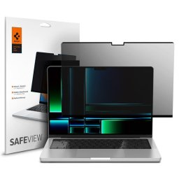 Folie de protecție SPIGEN privacy SafeView MacBook Pro 14 M1/M2/M3, 1 bucata, Universal – Nespecificata