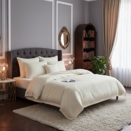 Lenjerie de pat damasc HORECA (GROS) – CREM