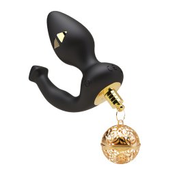 Sevanda Weasel Estim & Vibration Anal Plug Black-Gold