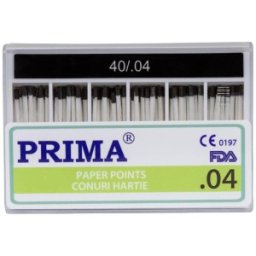Set 2 x 60 Conuri din Hartie Absorbanta ISO 40, Negru, Marimea 4, pentru Uscarea Canalelor Radiculare