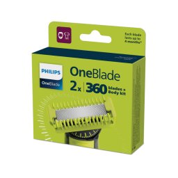 Accesoriu Ingrijire Philips QP624/50 | OneBlade, 2 Lame 360, 2 Accesorii Corp