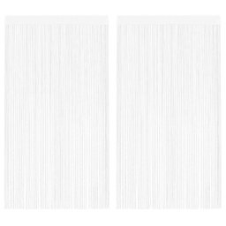 Draperii franjuri, 2 buc., 100 x 250 cm, alb GartenMobel Dekor