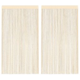 Draperii cu franjuri, 2 buc., 100 x 250 cm, crem GartenMobel Dekor