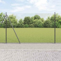 Gard exterior din otel gri, 50 x 1,4 m, rezistent la intemperii, vidaXL