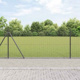 Gard exterior din otel gri, 100 x 0,8 m, rezistent la intemperii, vidaXL
