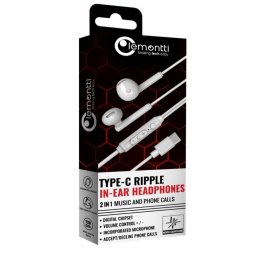 Casti Stereo Type-C Lemontti Ripple, Alb