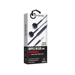 Casti Stereo 3.5 mm Lemontti Ripple Negru (handsfree – telecomanda, microfon)