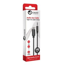 Lemontti Cablu Audio Bending Aluminum Type-C la Jack 3.5mm, 1m, Negru