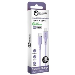 Lemontti Cablu Liquid Silicon Type-C la Type-C, Fast Charge, PD 60W, 1.2m, Mov