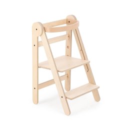 Turn de invatare pliabil MamaToyz Learning Tower din lemn, Natur