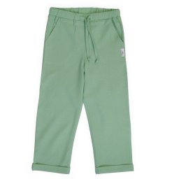 Pantalon din in pentru copii,Culoare Verde Praz
