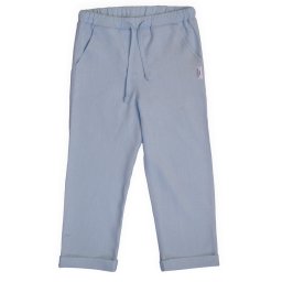 Pantalon din in pentru copii,Culoare Blue