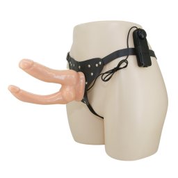 Strap-on cu vibratii Woman Double Dildo