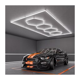 Plafonieră LED, 426 W, 85-265 V, 6500 K, 484 x 243 cm, CRI 90, IP44, albă