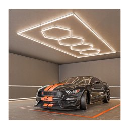 Plafonieră LED 426W, 85-265V, 4000K, 484x243 cm, CRI 90, IP44, albă
