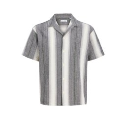 JACK & JONES Cămaşă Jjalvaro Dobby Resort Ss 12289794 C-N10 black