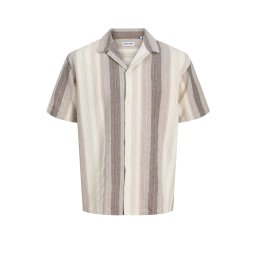 JACK & JONES Cămaşă Jjalvaro Dobby Resort Ss 12289794 18-1304 TCX falcon