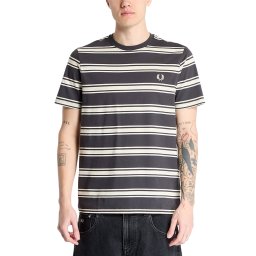FRED PERRY T-Shirt Fine Stripe M9851 297 anchor grey