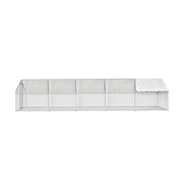 Cotet (tarc) pentru pasari 3x10x2 m galvanizat, cu acoperis UV, Micul Fermier