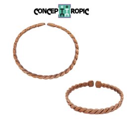 Bratara din Cupru African - African Ajustable Copper Bracelet - 7x3 mm - 1 Buc